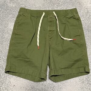 Topo Designs Dirt Shorts Mens Large Green Organic Cotton Canvas Stretch